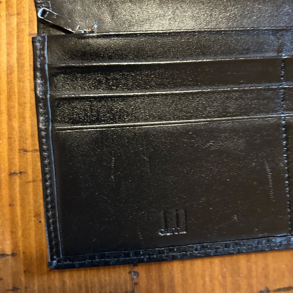 Dunhill Black Woven Pattern Card Holder